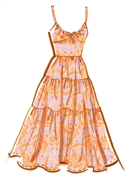 M8575 Misses' Dress with Sleeve and Length Variations