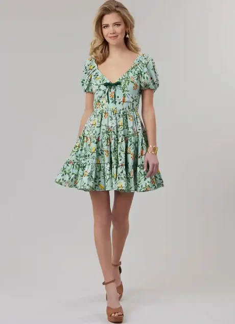 M8575 Misses' Dress with Sleeve and Length Variations