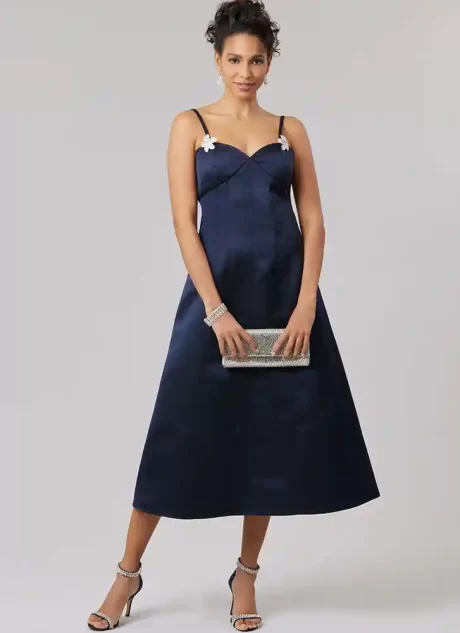 M8577 Misses' Dress with Sleeve and Length Variations