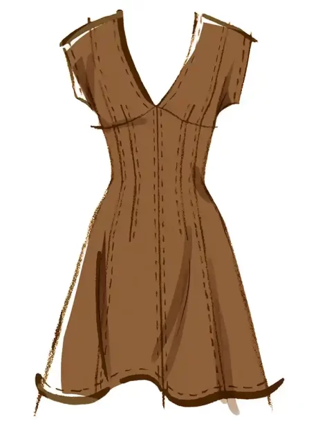 M8577 Misses' Dress with Sleeve and Length Variations