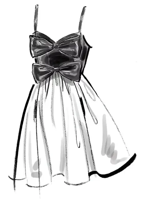 M8581 Misses' and Women's Dress in Two Lengths