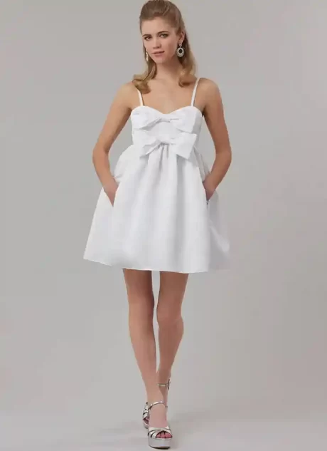 M8581 Misses' and Women's Dress in Two Lengths