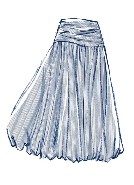 M8583 Misses' Skirt in Two Lengths