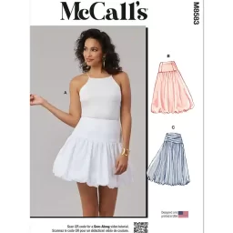 M8583 Misses' Skirt in Two Lengths