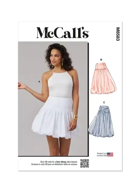 M8583 Misses' Skirt in Two Lengths