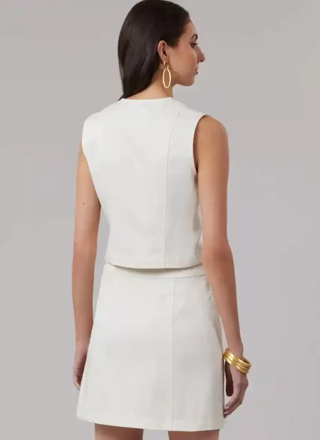 M8586 Misses' Top and Skirt in Two Lengths