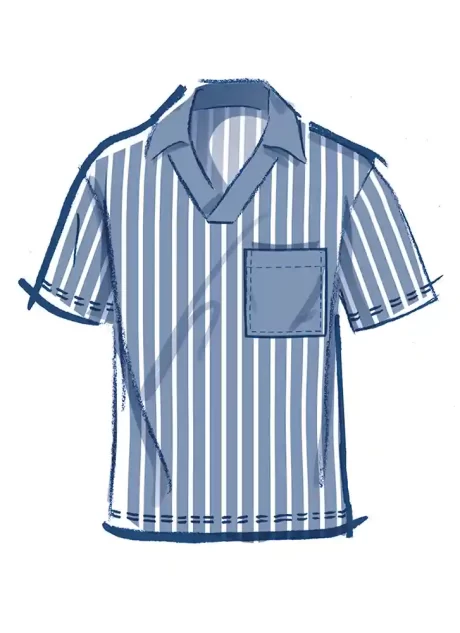 M8589 Men's Top with Sleeve Variations - Image 5