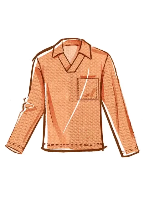 M8589 Men's Top with Sleeve Variations - Image 4