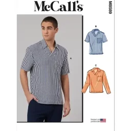 M8589 Men's Top with Sleeve Variations