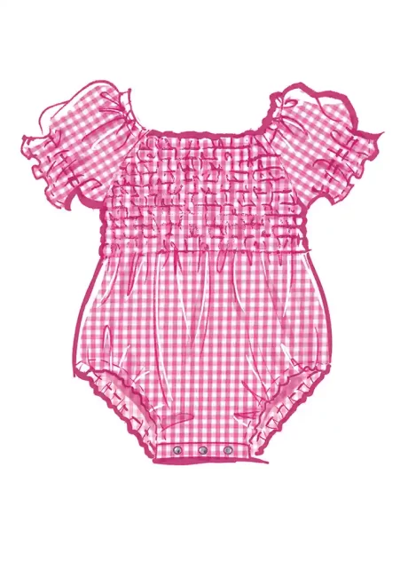 M8591 Babies' Romper, Dresses and Headband - Image 5