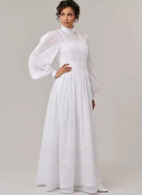 M8595 Misses' Gown, Slip and Sash by Laura Ashley - Image 4