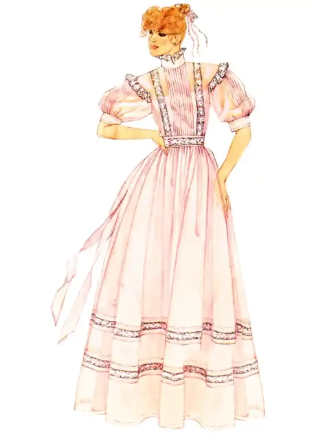 M8595 Misses' Gown, Slip and Sash by Laura Ashley - Image 3