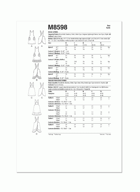 M8598 Misses' Aprons - Image 12