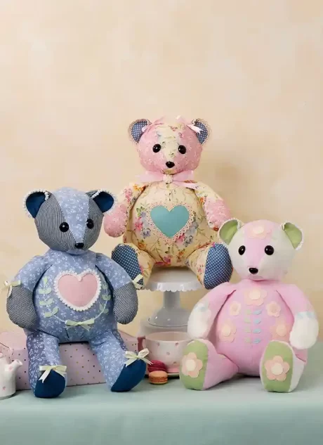 M8599 Patchwork Plush Bears - Image 4