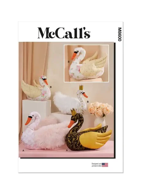 M8600 Plush Swans in Two Sizes