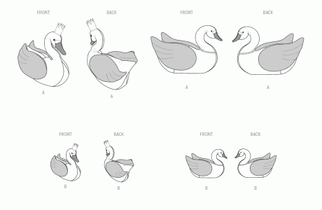 M8600 Plush Swans in Two Sizes - Image 4