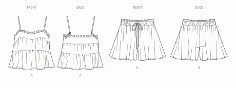 ME2119 Misses' Top and Shorts by Alissah Threads
