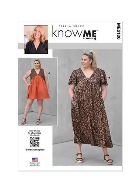 ME2120 Misses' Dress with Sleeve and Length Variations by Alisha Grace