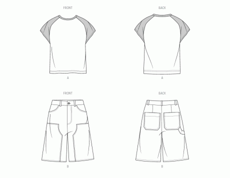 ME2121 Men's T-Shirt and Shorts by Happily Dressed