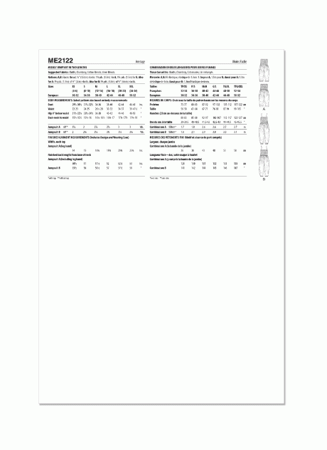 ME2122 Misses' Jumpsuit in Two Lengths by Brittany J. Jones