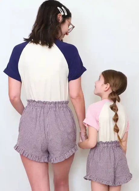 ME2123 Girls' and Misses' T-Shirt and Shorts by Holly Darling