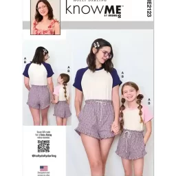 ME2123 Girls' and Misses' T-Shirt and Shorts by Holly Darling
