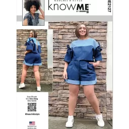 ME2127 Misses' and Women's Top with Detachable Sleeves and Shorts by Keechii B Style