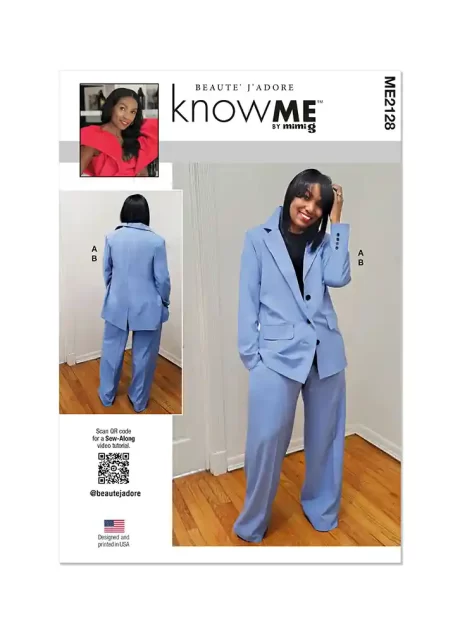 ME2128 Misses' Jacket and Pants by Beaute' J'adore