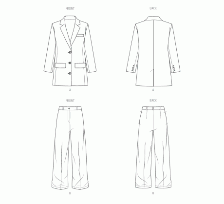 ME2128 Misses' Jacket and Pants by Beaute' J'adore