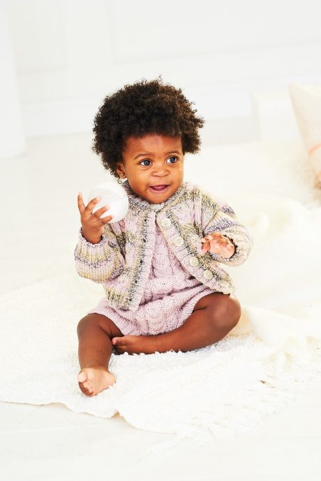 10167 Toddler Dungarees & Cardigan - Image 2