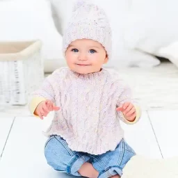 9975 Toddler Poncho, Hat & Blanket set