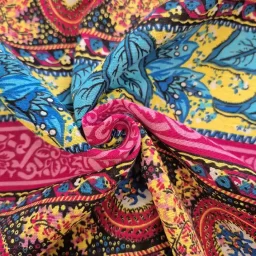 100% cotton, lightweight open-weave print, "Boheme"