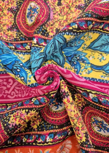 100% cotton, lightweight open-weave print, "Boheme"