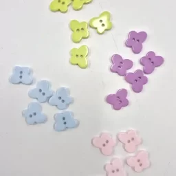 Smooth, shiny butterfly button, 16.5mm