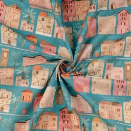 100% cotton cretonne, "Roman Village"