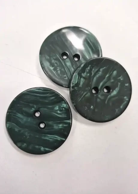 Pearlescent Button, 38mm (dark green nacre)