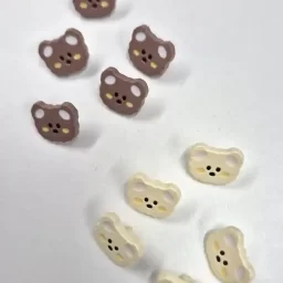 Children's teddy bear face buttons, 15mm