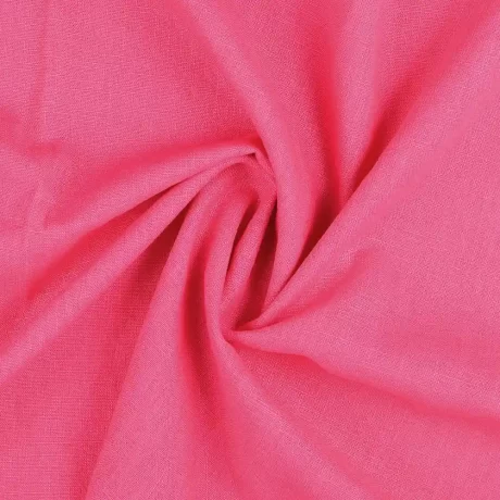 Plain washed linen, hot pink