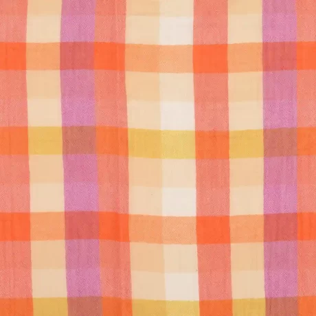 Checked cotton seersucker (yellow/orange/pink) - Image 2