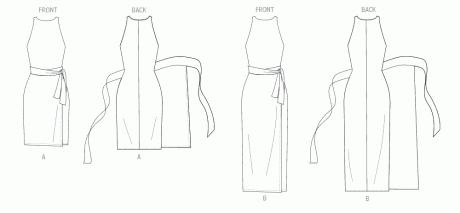B7040 Misses' and Miss Petite Knit Dress in Two Lengths