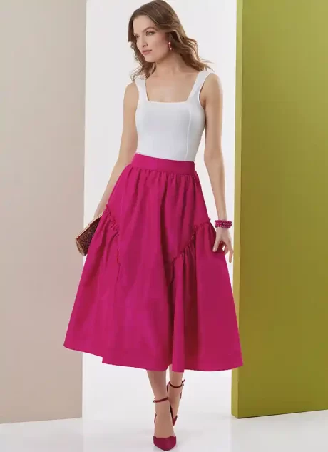 B7044 Misses' Skirt in Two Lengths