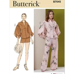 B7045 Misses' and Miss Petite Top, Shorts and Pants