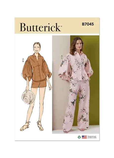 B7045 Misses' and Miss Petite Top, Shorts and Pants