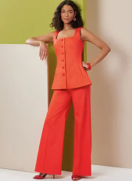 B7046 Misses' and Women's Top and Pants
