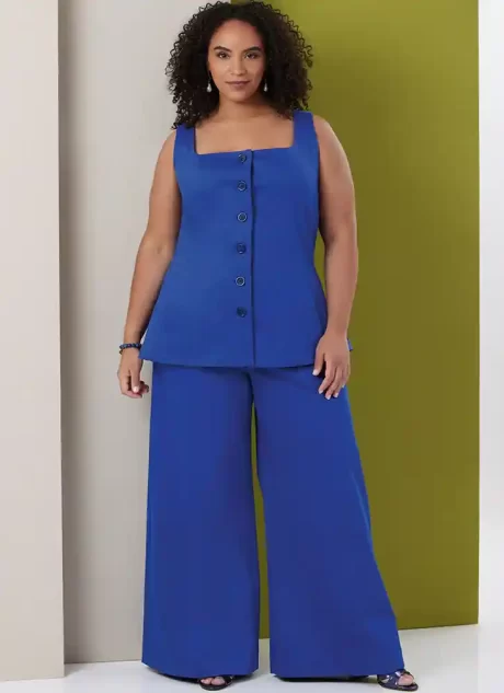 B7046 Misses' and Women's Top and Pants