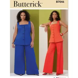 B7046 Misses' and Women's Top and Pants