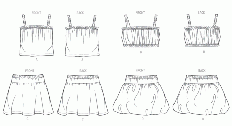 B7050 Children's Tops and Skirts