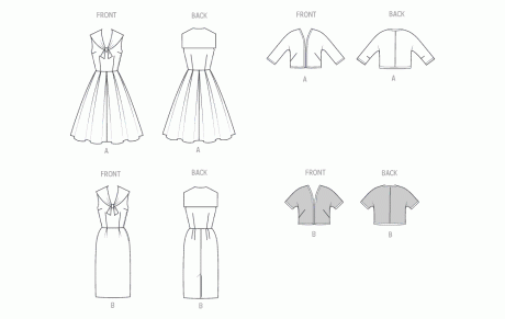 B7052 Misses' Dress and Jacket