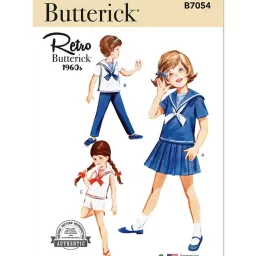 B7054 Children's Skirt, Overblouse, Pants, Shorts and Dickey