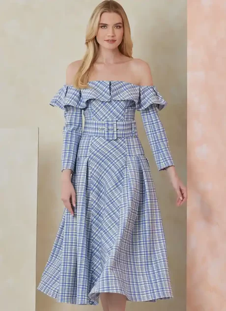 V2104 Misses' Dress and Belt